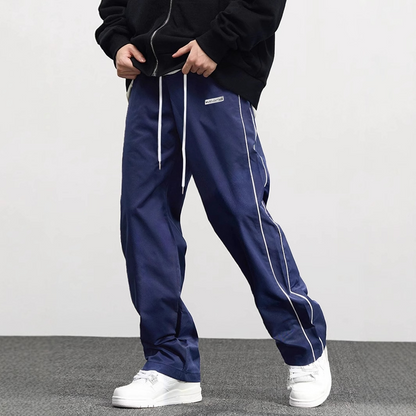 Men's new woven casual straight leg pants men's clothing