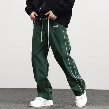 Men's new woven casual straight leg pants men's clothing