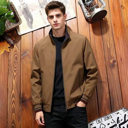 Men's Jacket Spring/Autumn Casual Men's Handsome Pilot Zipper Jacket