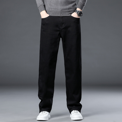 Jeans, loose straight leg pants, men's summer thin long pants
