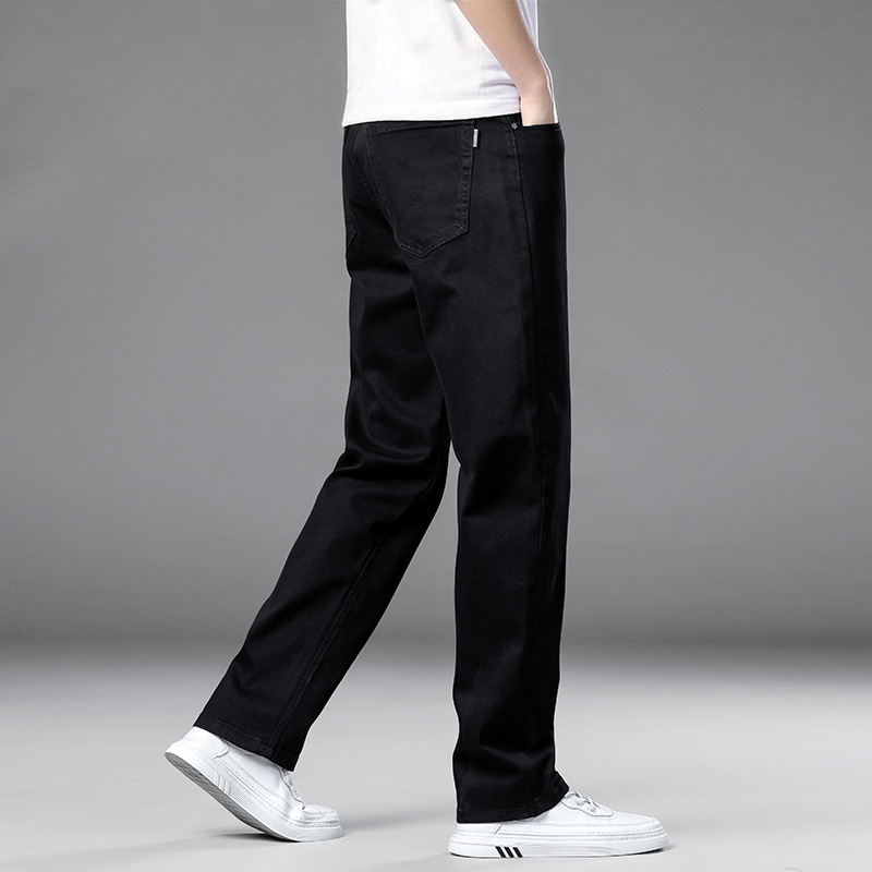 Jeans, loose straight leg pants, men's summer thin long pants