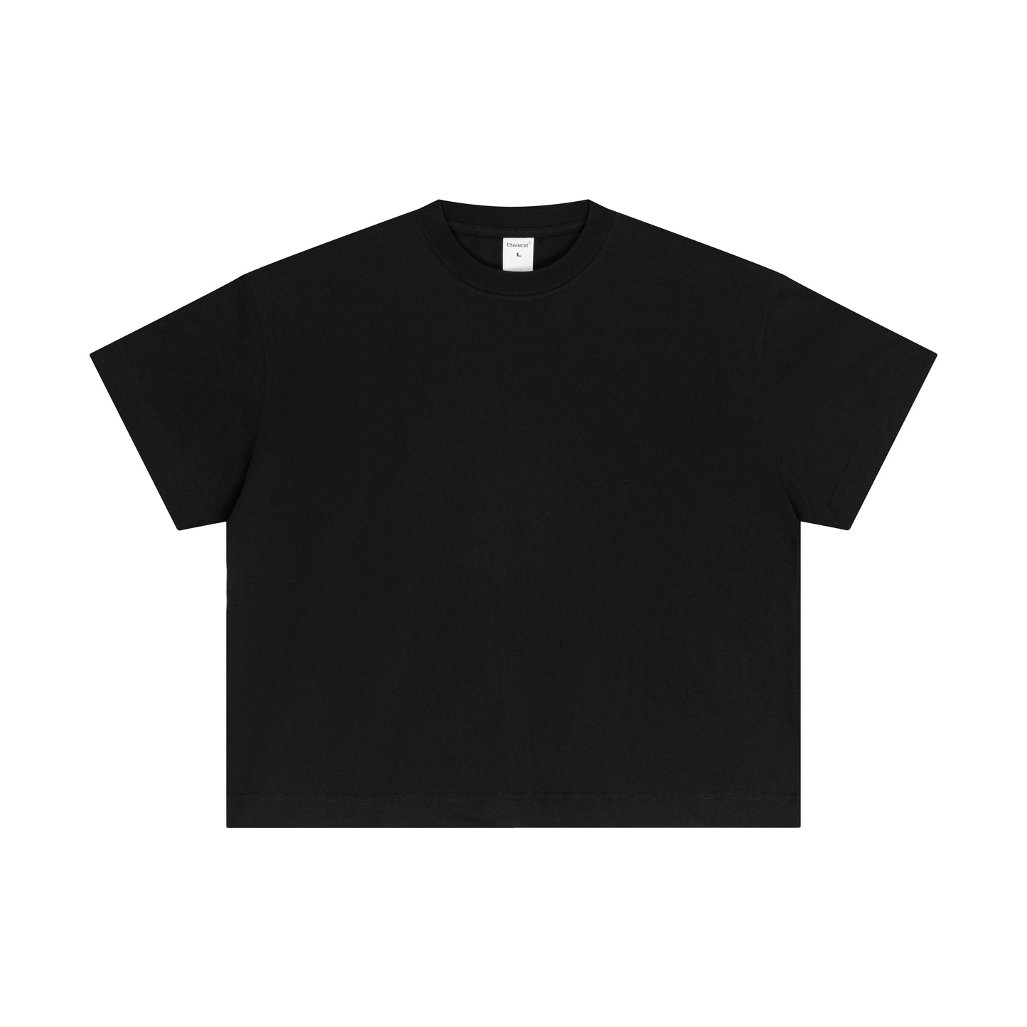 100% cotton men's boxy fit solid color loose short-sleeved T-shirt