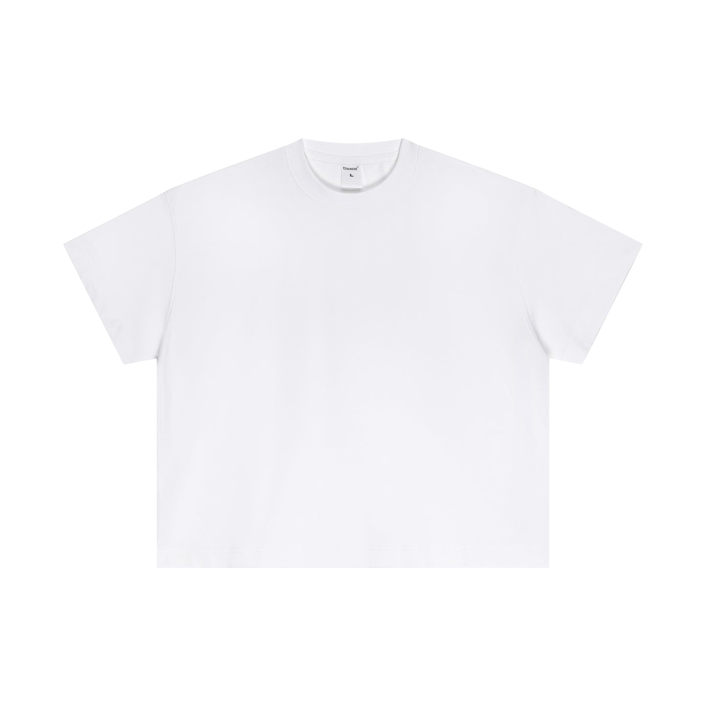100% cotton men's boxy fit solid color loose short-sleeved T-shirt