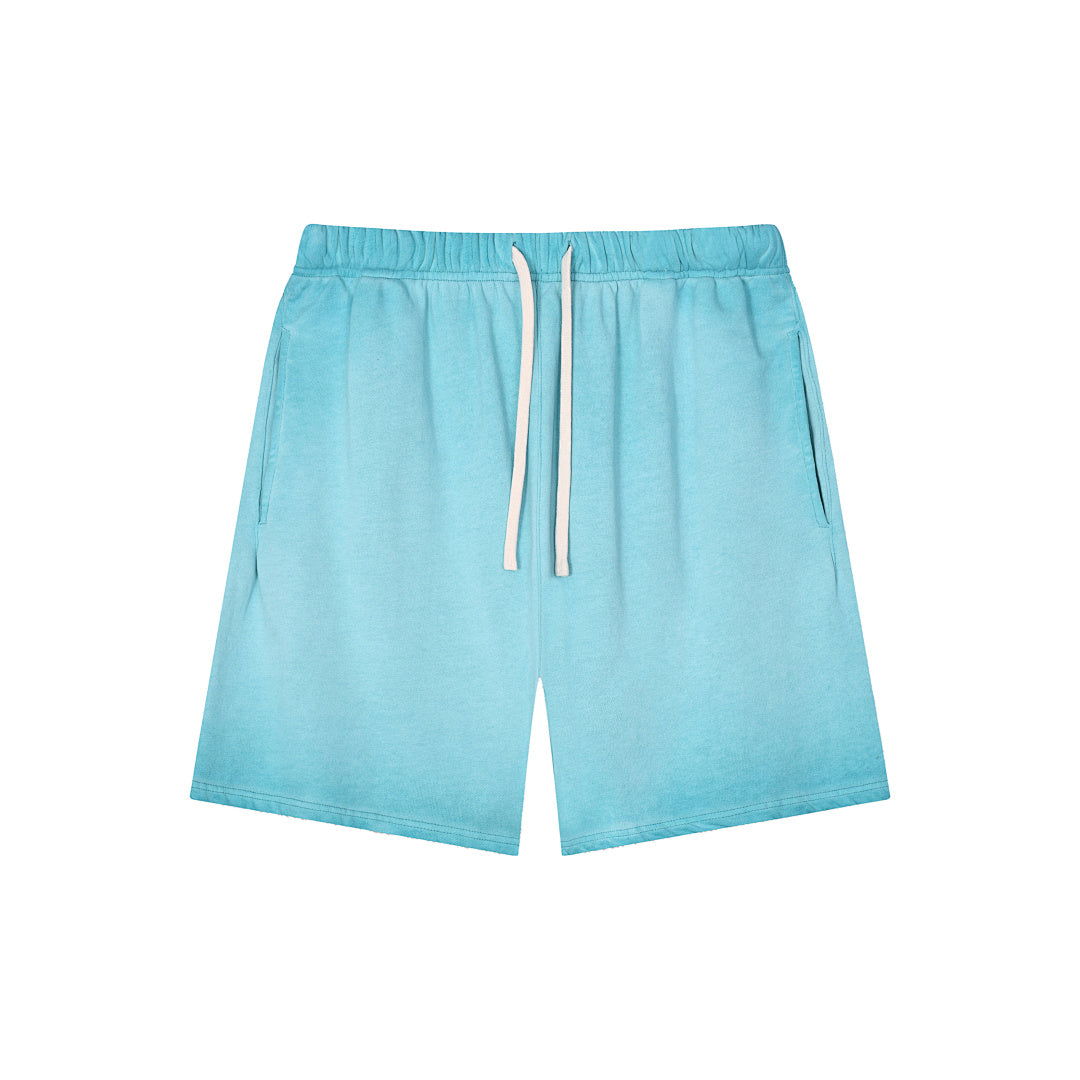 Men's Dyed Distressed Terry Cloth Shorts
