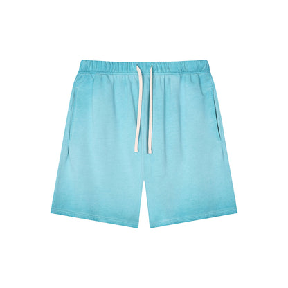 Men's Dyed Distressed Terry Cloth Shorts