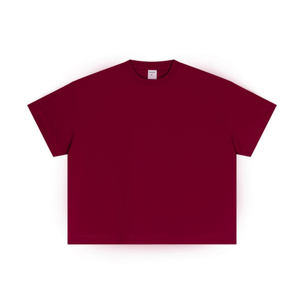 100% cotton men's boxy fit solid color loose short-sleeved T-shirt