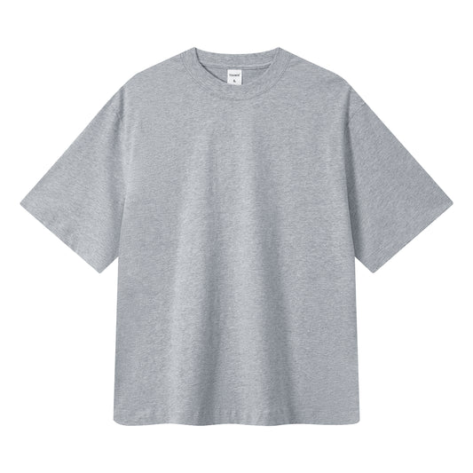 Men's loose shoulder style simple and versatile short sleeved T-shirt