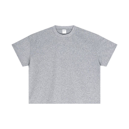 100% cotton men's boxy fit solid color loose short-sleeved T-shirt