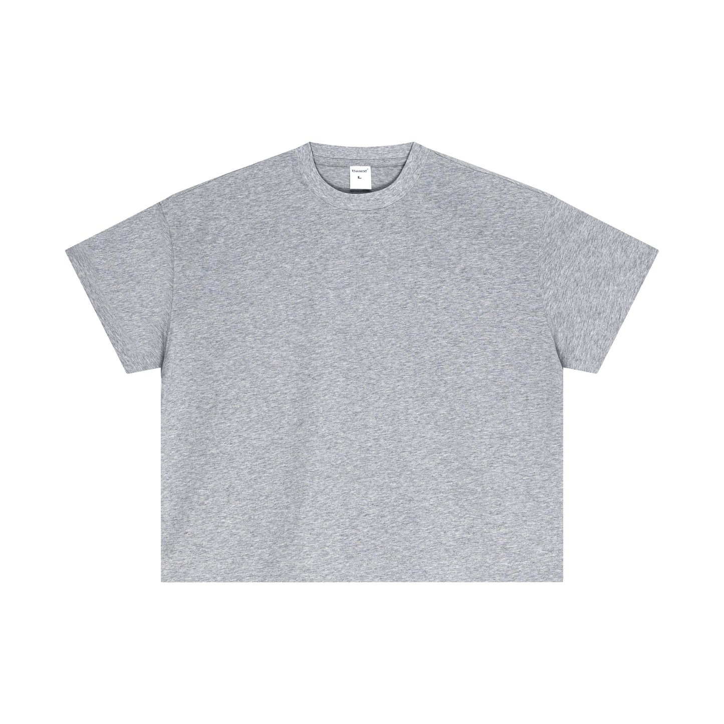 Men's cotton versatile solid color top loose short sleeved T-shirt