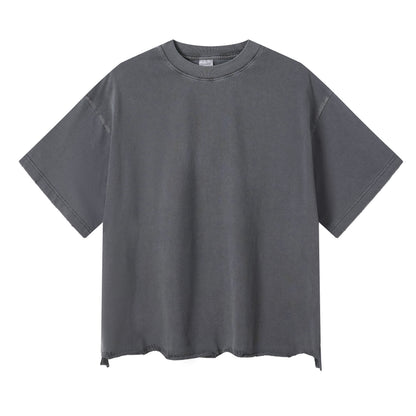 Men's Distressed Wash Retro Short-Sleeve Slim Fit T-Shirt