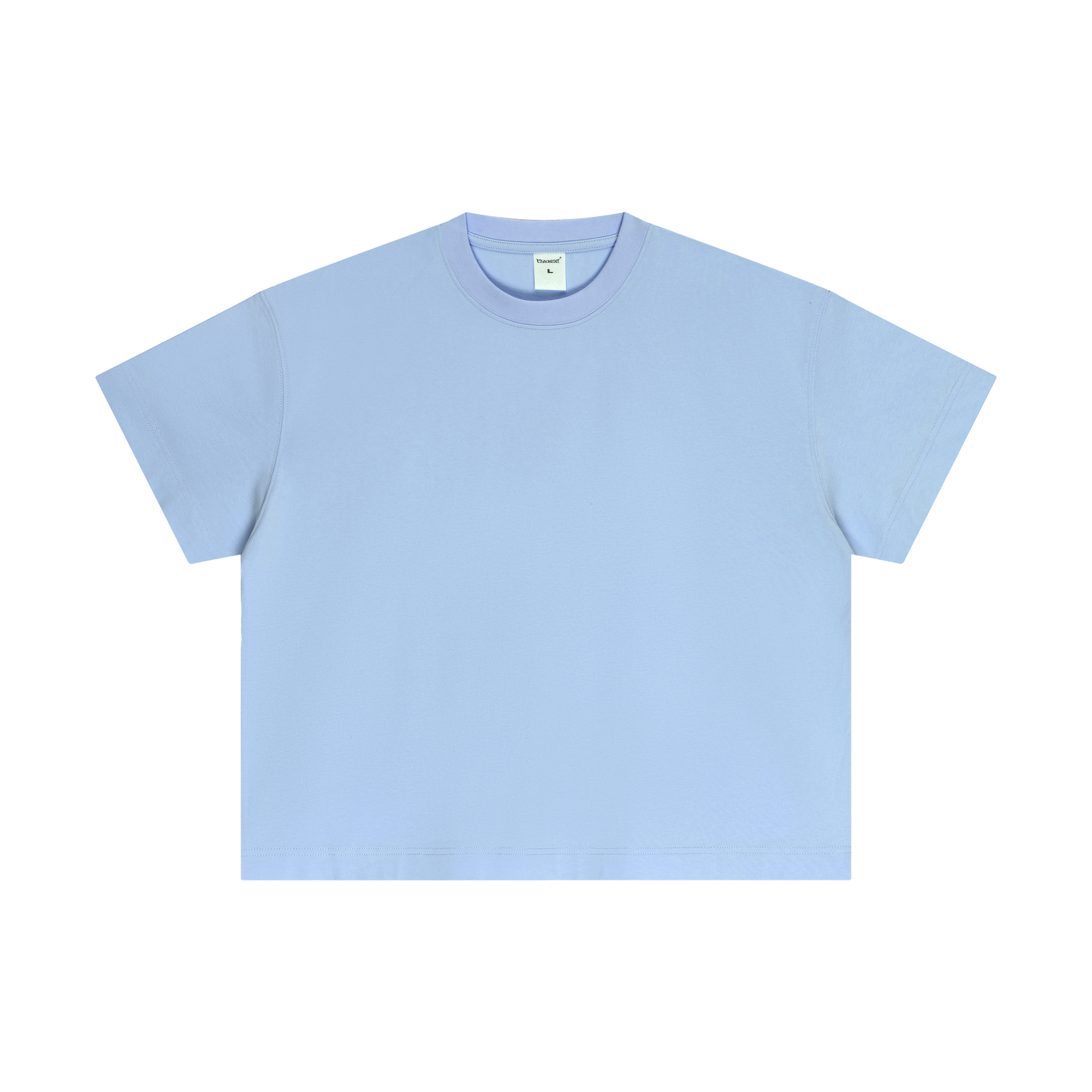 100% cotton men's boxy fit solid color loose short-sleeved T-shirt
