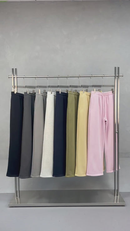 Men's Drawstring Loose-Fit Simple Casual Straight-Leg Sweatpants
