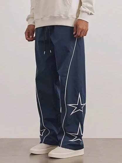 Men's New Embroidered Casual Pants, Retro Casual Jogger Pants